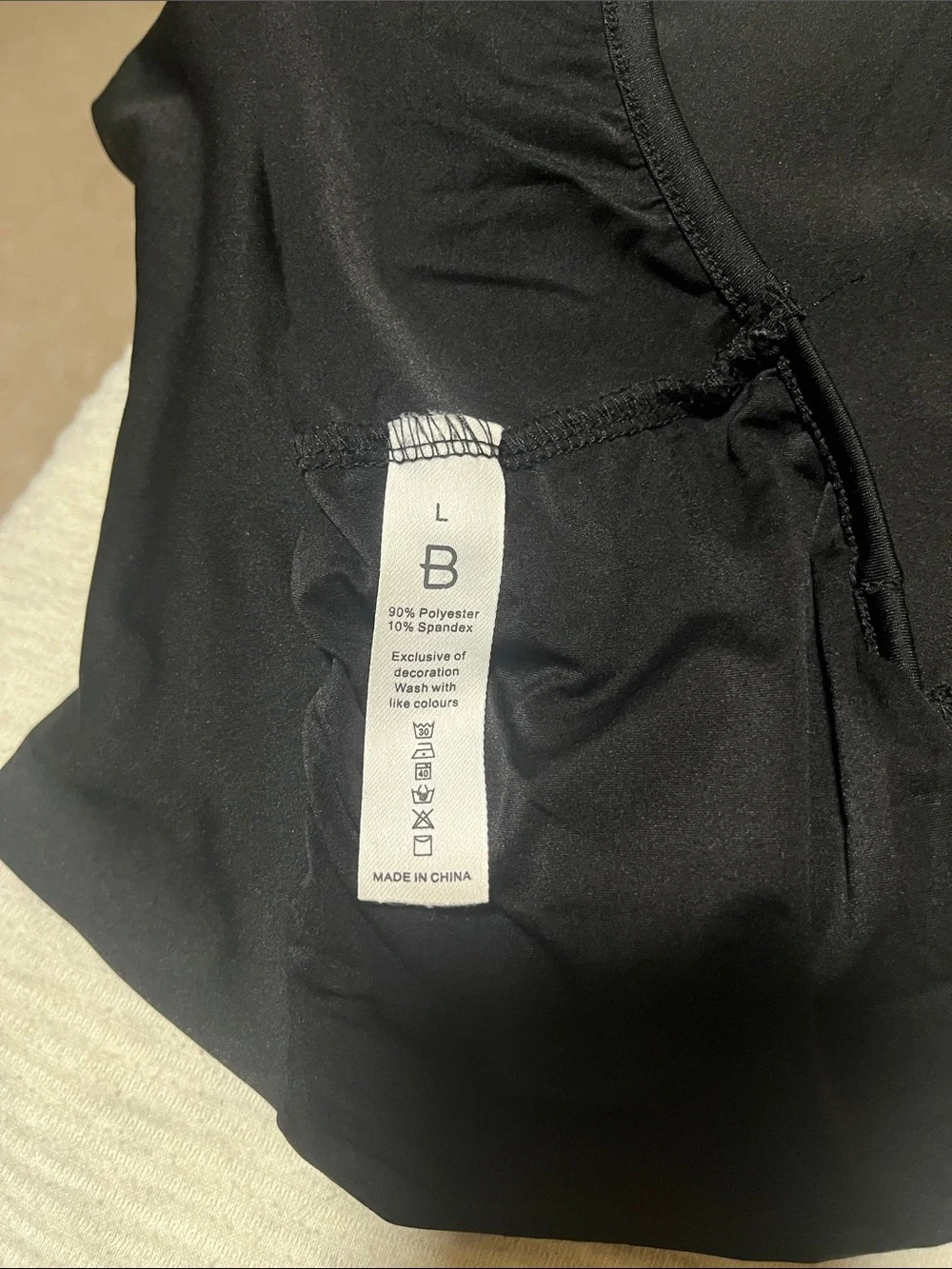 Blooming Jelly Women’s Black Athletic Shorts with Flowy Tiered Overlay (Large)
